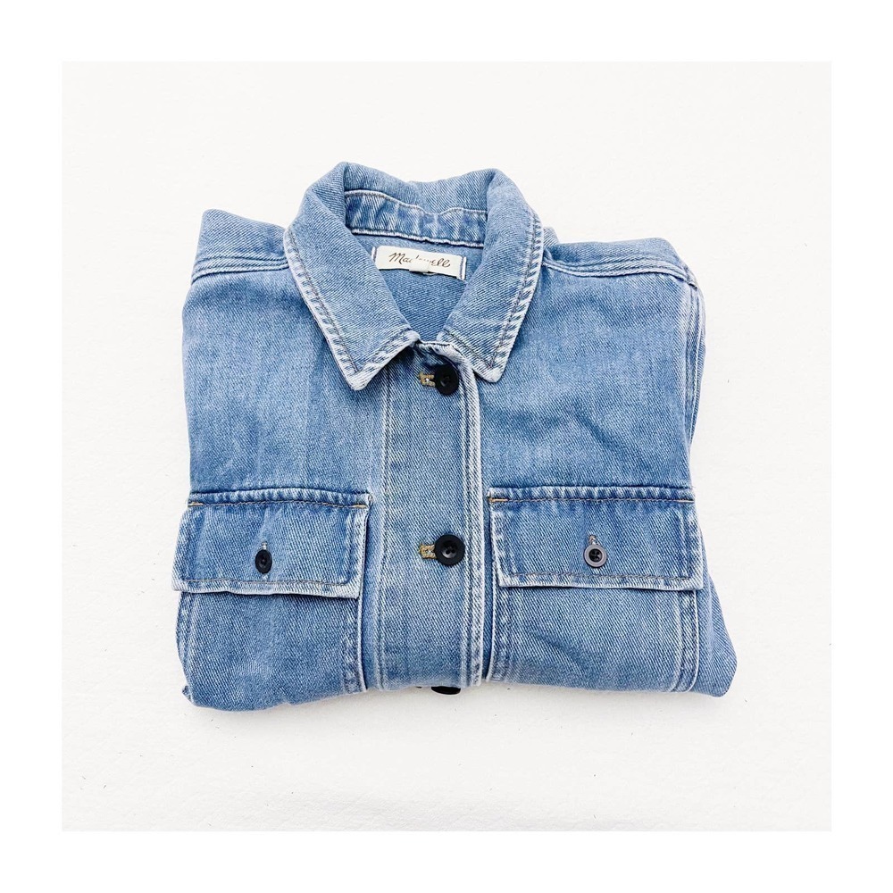 Madewell Chambray Denim Button Down Shirt SZ XS
